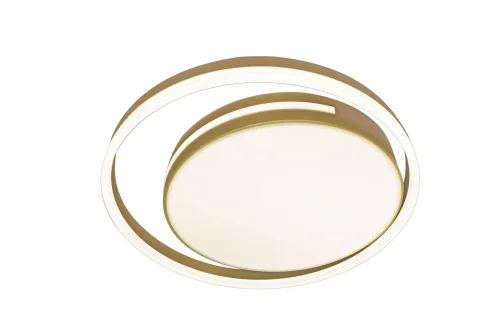 Люстра потолочная с пультом LED LAMPS 81304 Natali Kovaltseva золотая на 1 лампу, основание золотое в стиле хай-тек с пультом кольца фото 2